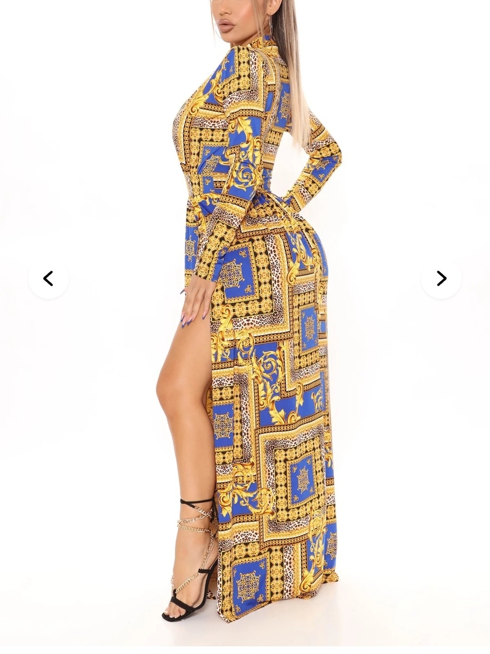 Baroque Print Maxi Dress - Picture 10 of 11